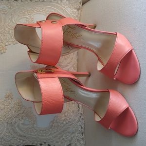 Fergus coral high heel